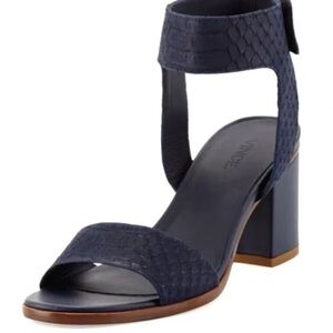 Vince Josslyn Snake Embossed City Block Heel Sandals, 6.5M